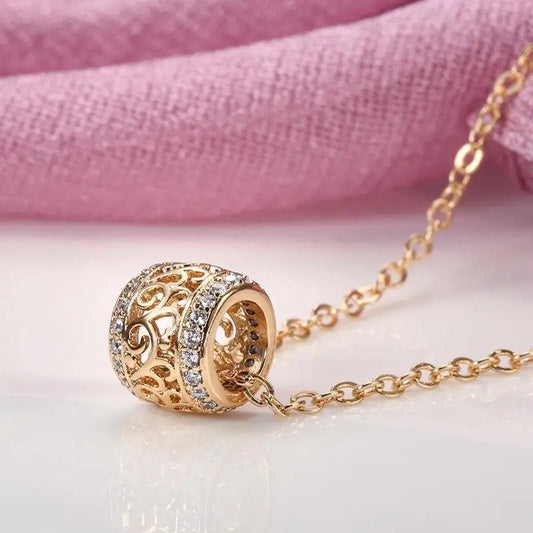 Gouden Decoratieve Kristallen Ketting