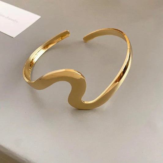 Klassieke Gouden Golf Cuff Open Armband