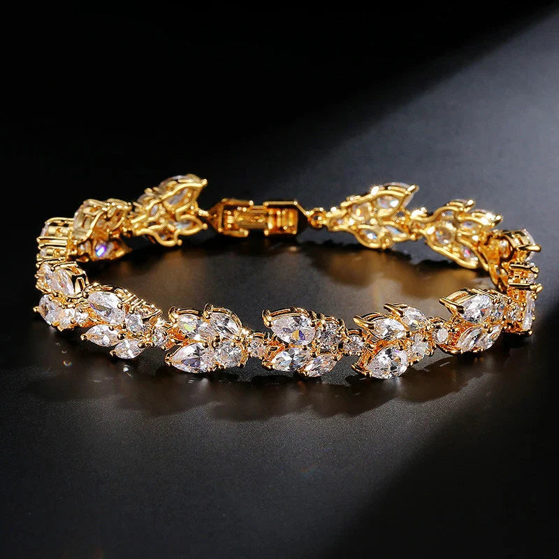 Vintage Gouden Blad Kralenarmband