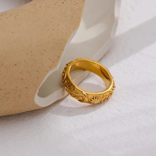 Vintage Zon Maan Ster Bandring