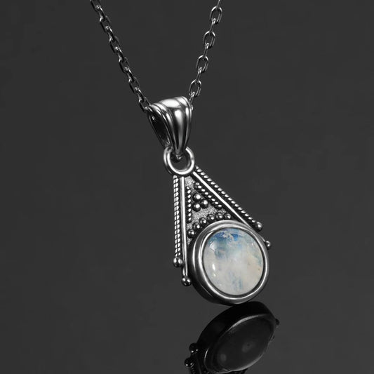 Vintage Zilveren Maansteen Ketting