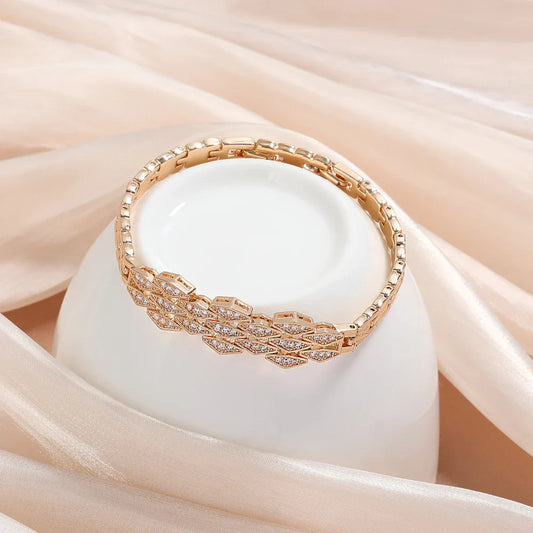 Vintage Roze Gouden Kristallen Armband