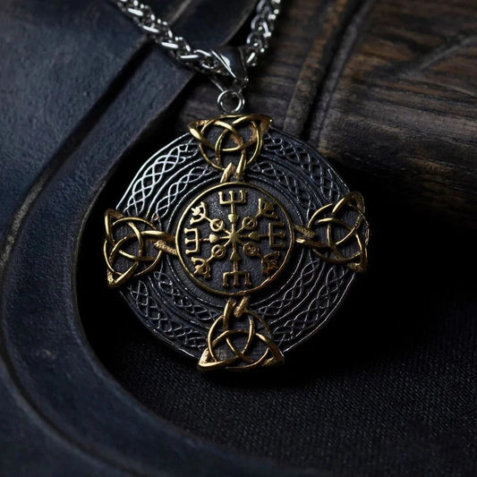 Gouden & Zilveren Viking Bescherming Symbool Ketting