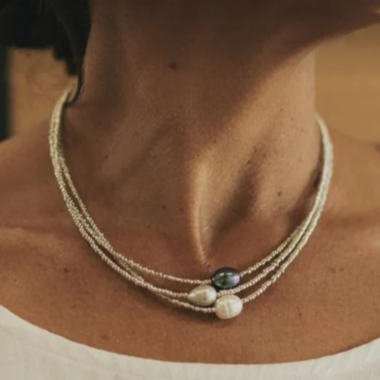 Vintage Zoetwaterparel Ketting